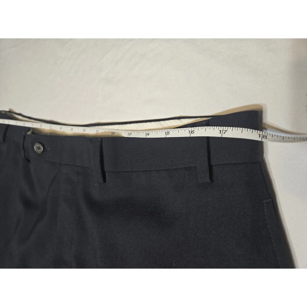Lauren Ralph Lauren Total Comfort Mens‎ 38x32 (38x27 Hem) Navy Wool Dress Pants